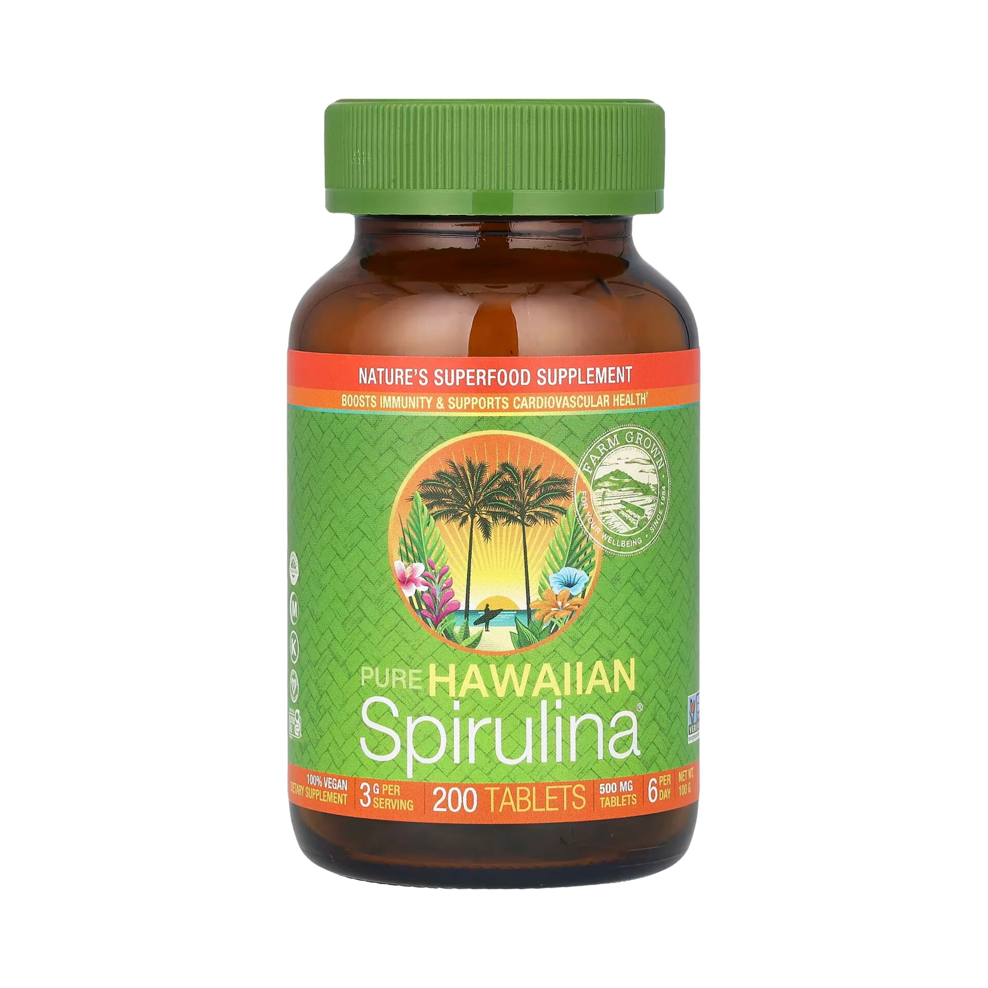 Nutrex Hawaii, Pure Hawaiian Spirulina, 500 Mg, 200 Tablets