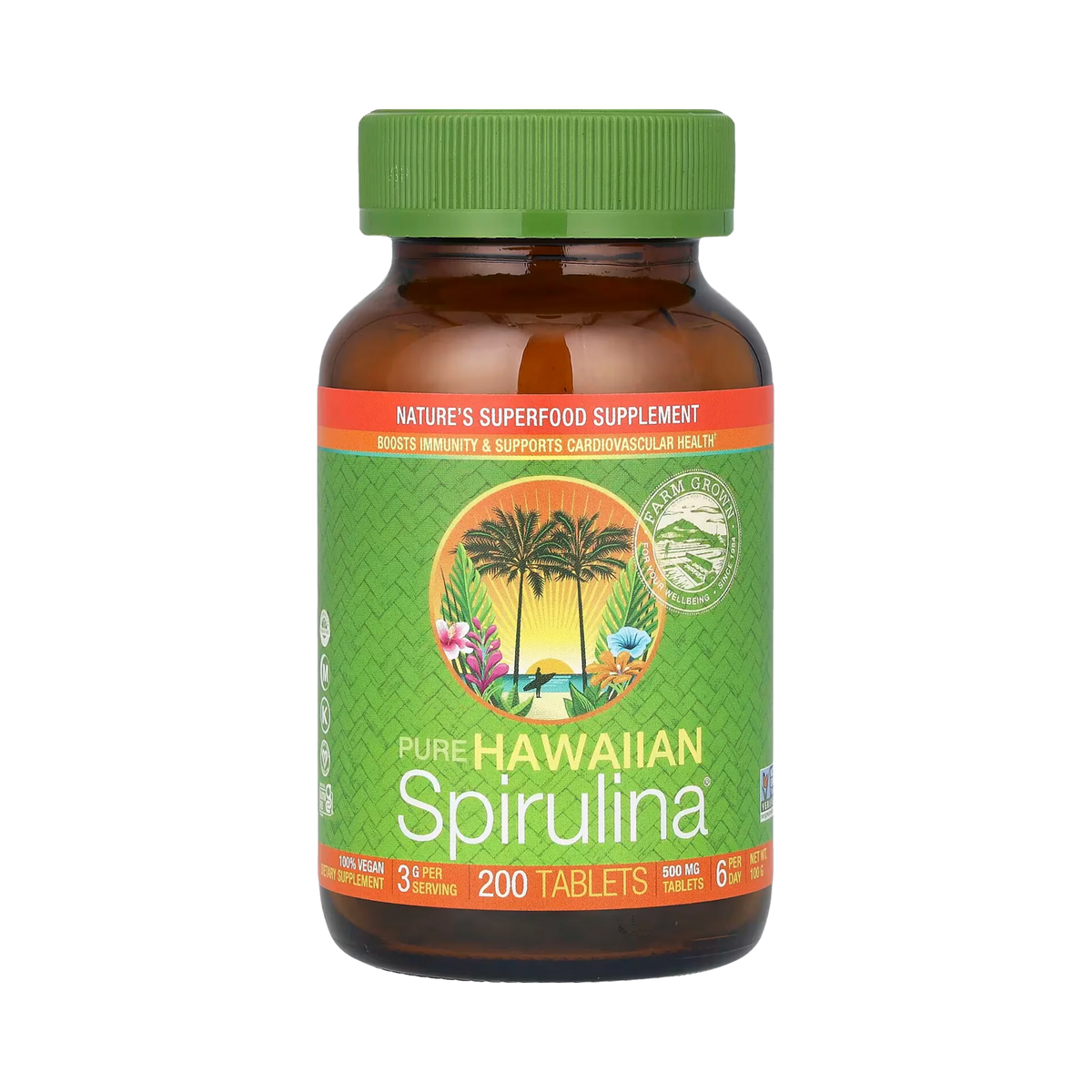 Nutrex Hawaii, Pure Hawaiian Spirulina, 500 Mg, 200 Tablets