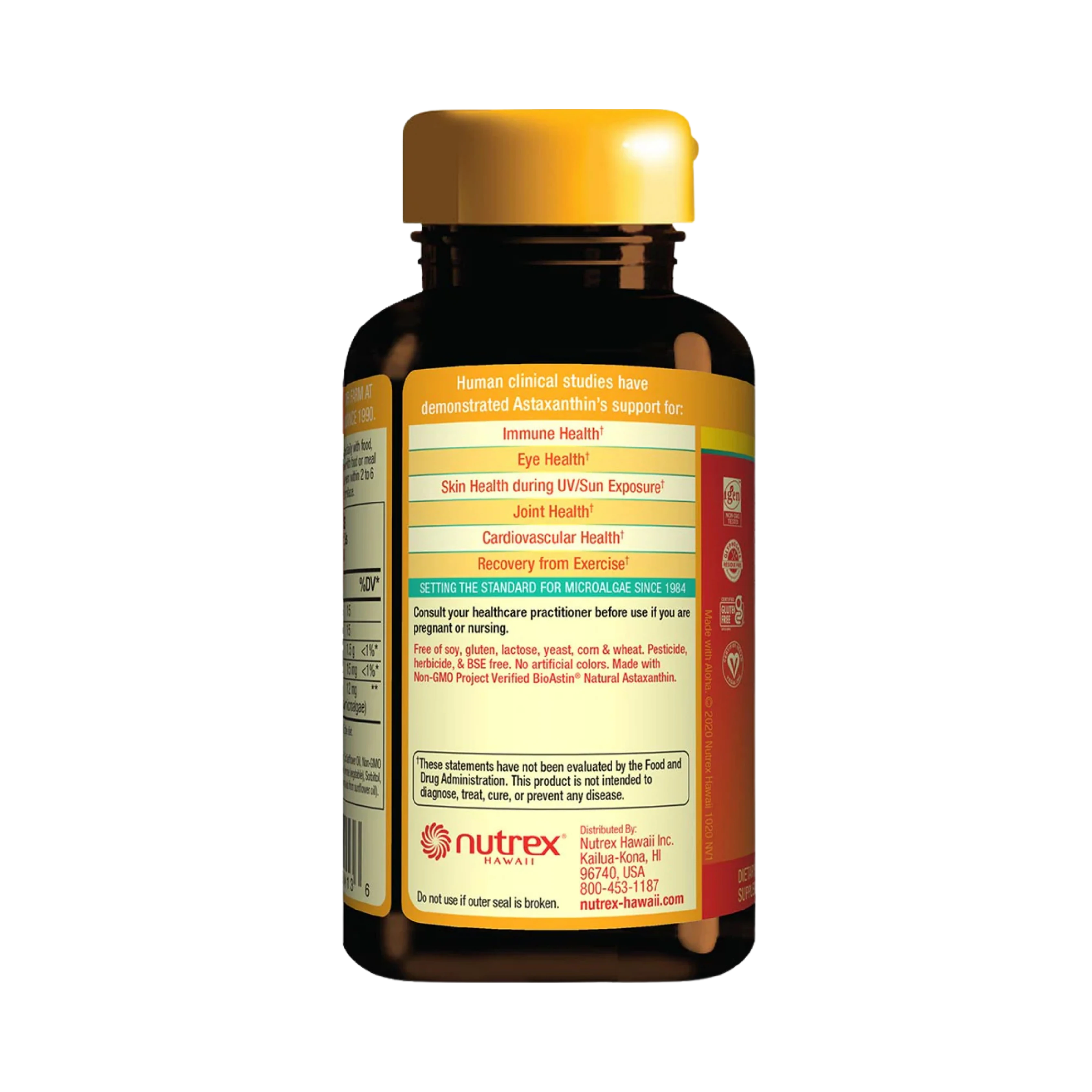 Nutrex Hawaii, Vegan BioAstin Hawaiian Astaxanthin, 4 Mg, 120 Softgels