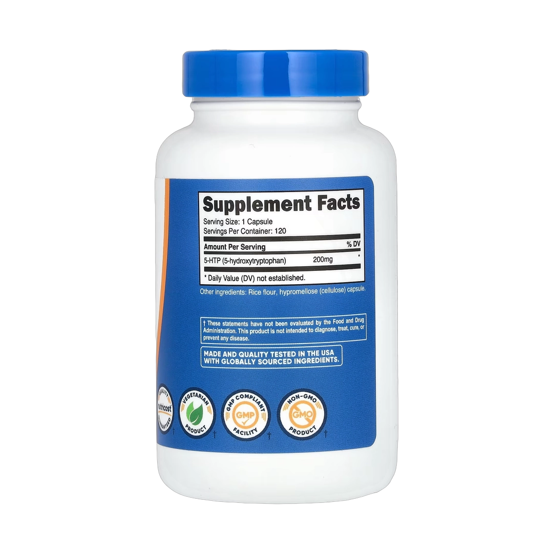 Nutricost, 5-HTP, 200 mg, 120 Capsules