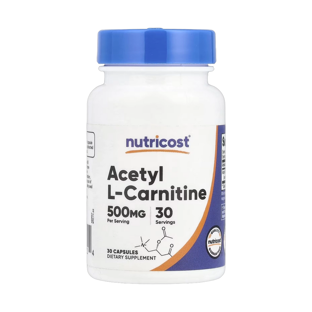Nutricost, Acetyl L-Carnitine, 500 mg, 30 Capsules