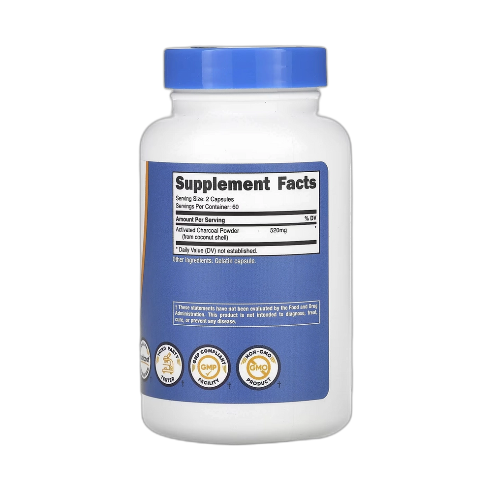 Nutricost, Activated Charcoal, 120 Capsules