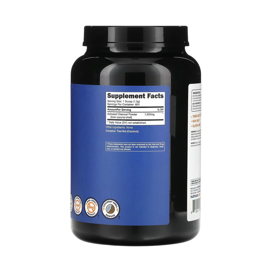 Nutricost, Activated Charcoal Powder, Unflavored, 2 lb, 907 g