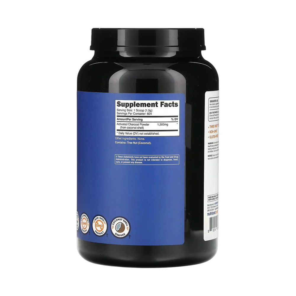 Nutricost, Activated Charcoal Powder, Unflavored, 2 lb, 907 g