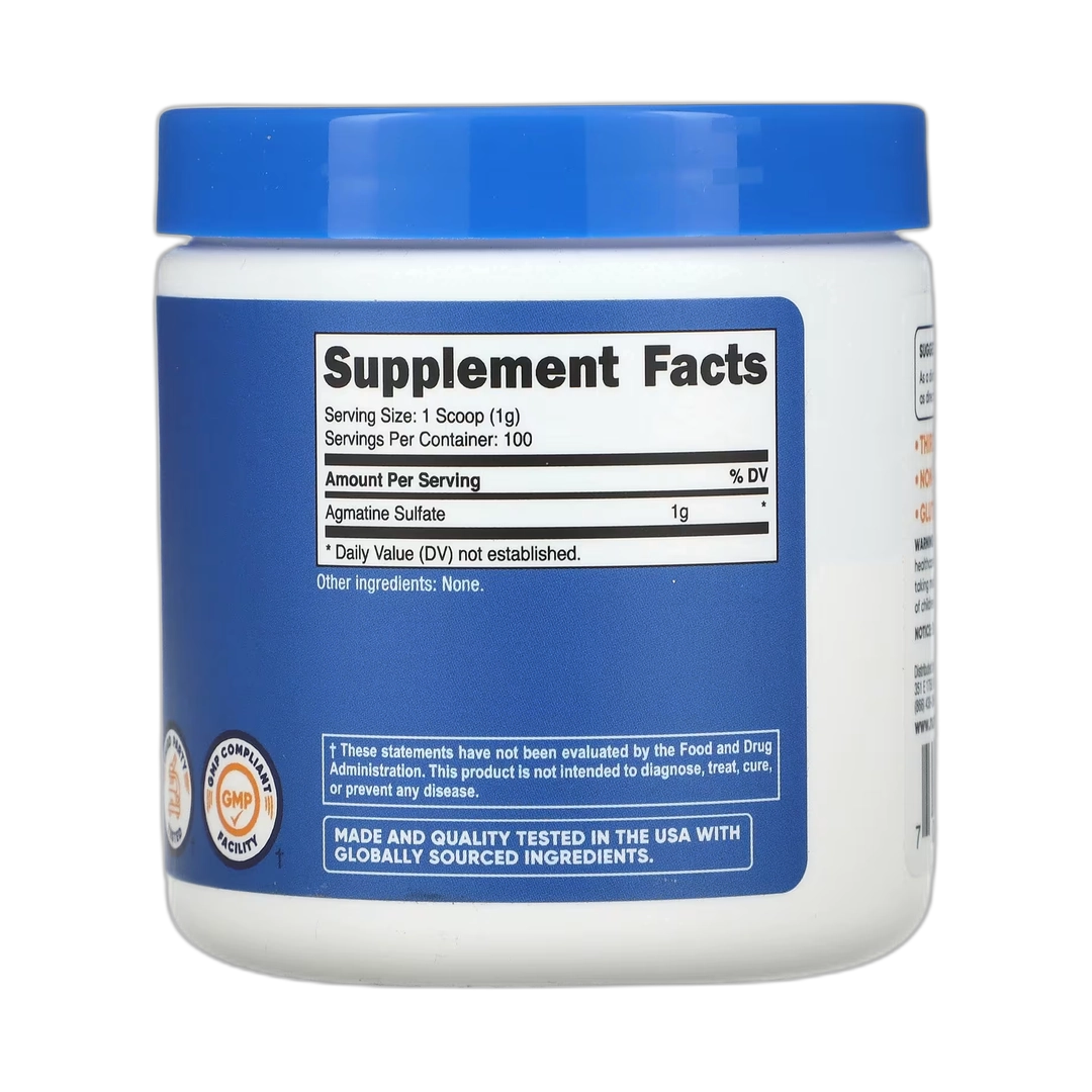 Nutricost, Agmatine, Unflavored, 3.5 oz, 100 g