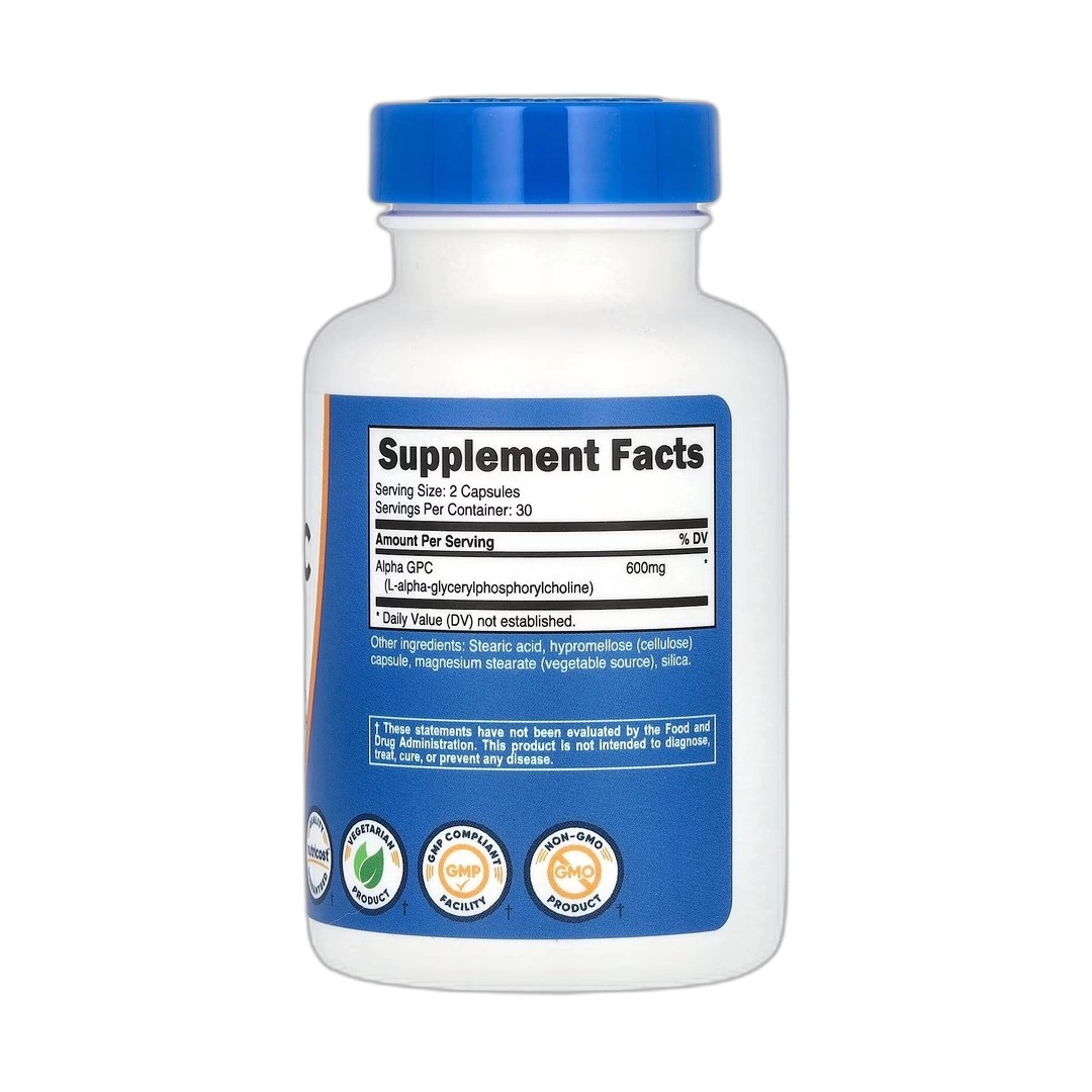 Nutricost, Alpha GPC, 60 Capsules