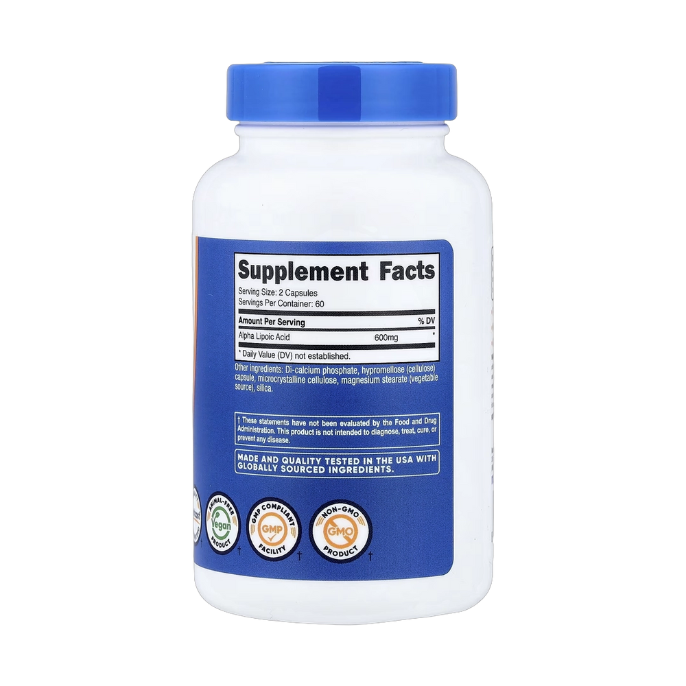 Nutricost, Alpha Lipoic Acid, 120 Capsules