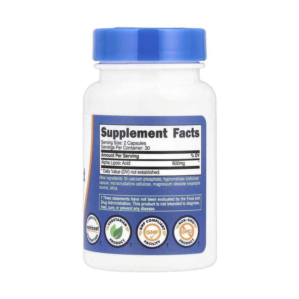 Nutricost, Alpha Lipoic Acid, 60 Capsules