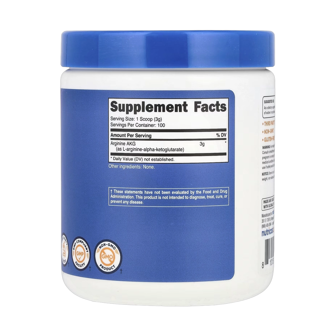 Nutricost, Arginine AKG, Unflavored, 10.7 oz, 300 g
