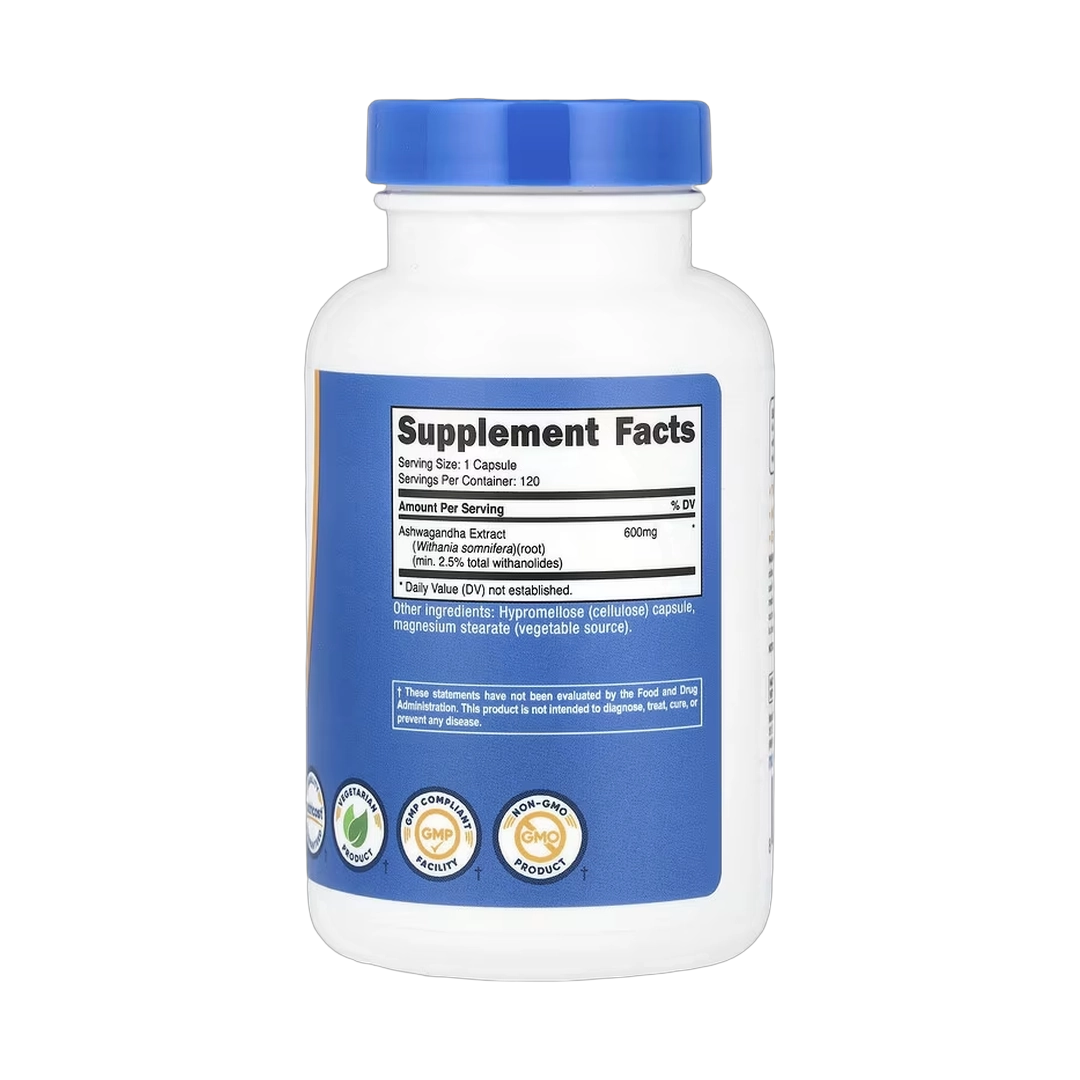 Nutricost, Ashwagandha Root Extract, 600 mg, 120 Capsules