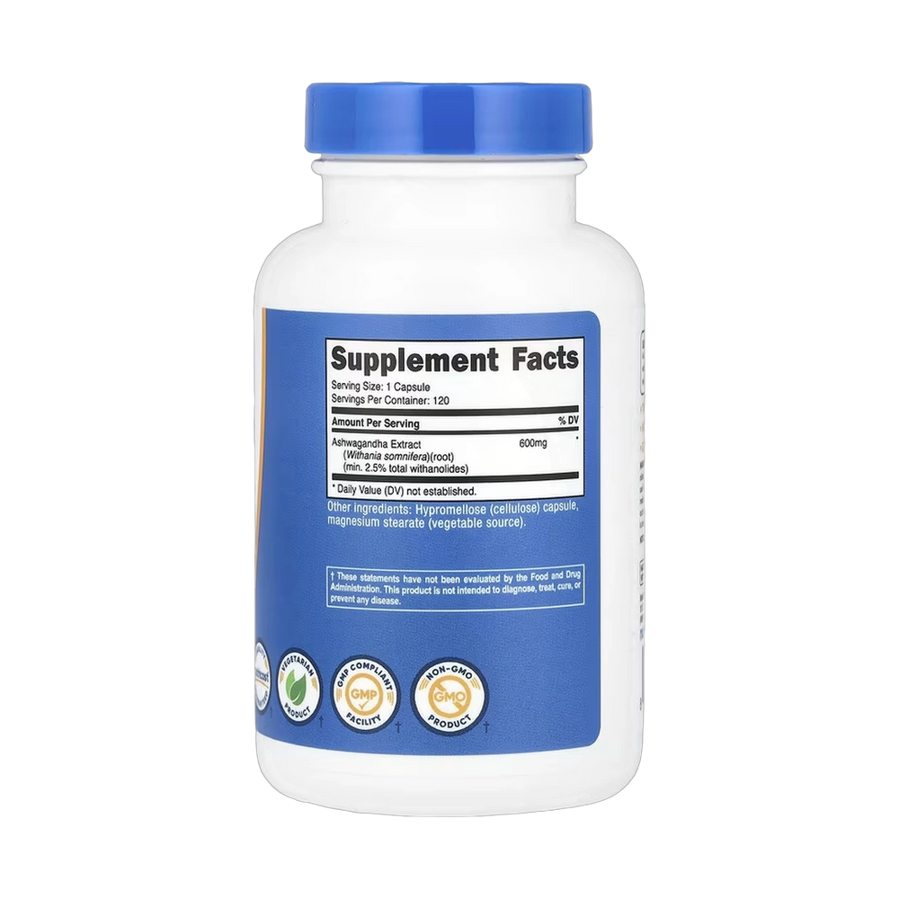 Nutricost, Ashwagandha Root Extract, 600 mg, 120 Capsules