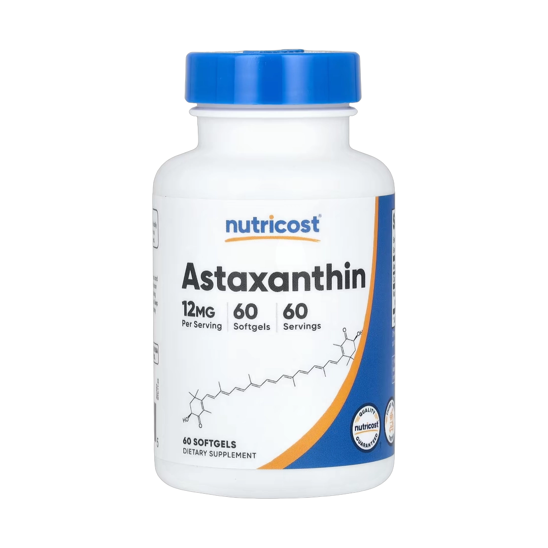 Nutricost, Astaxanthin, 12 mg, 60 Softgels