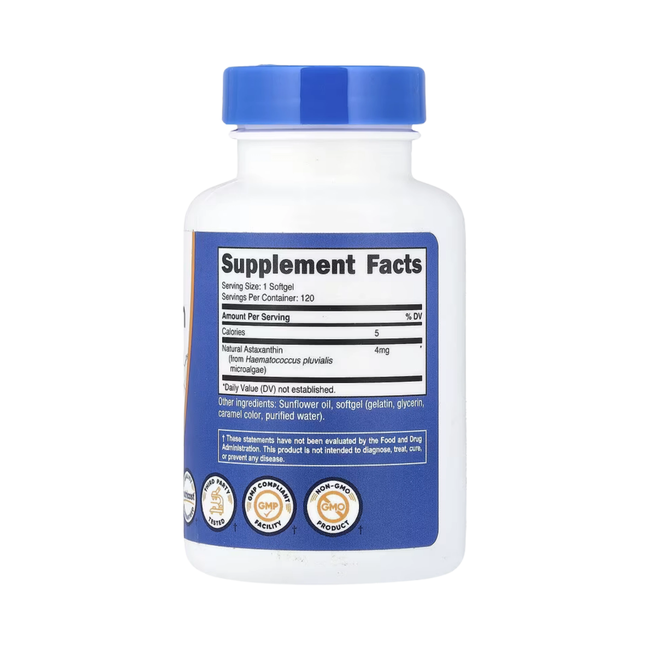 Nutricost, Astaxanthin, 4 mg, 120 Softgels