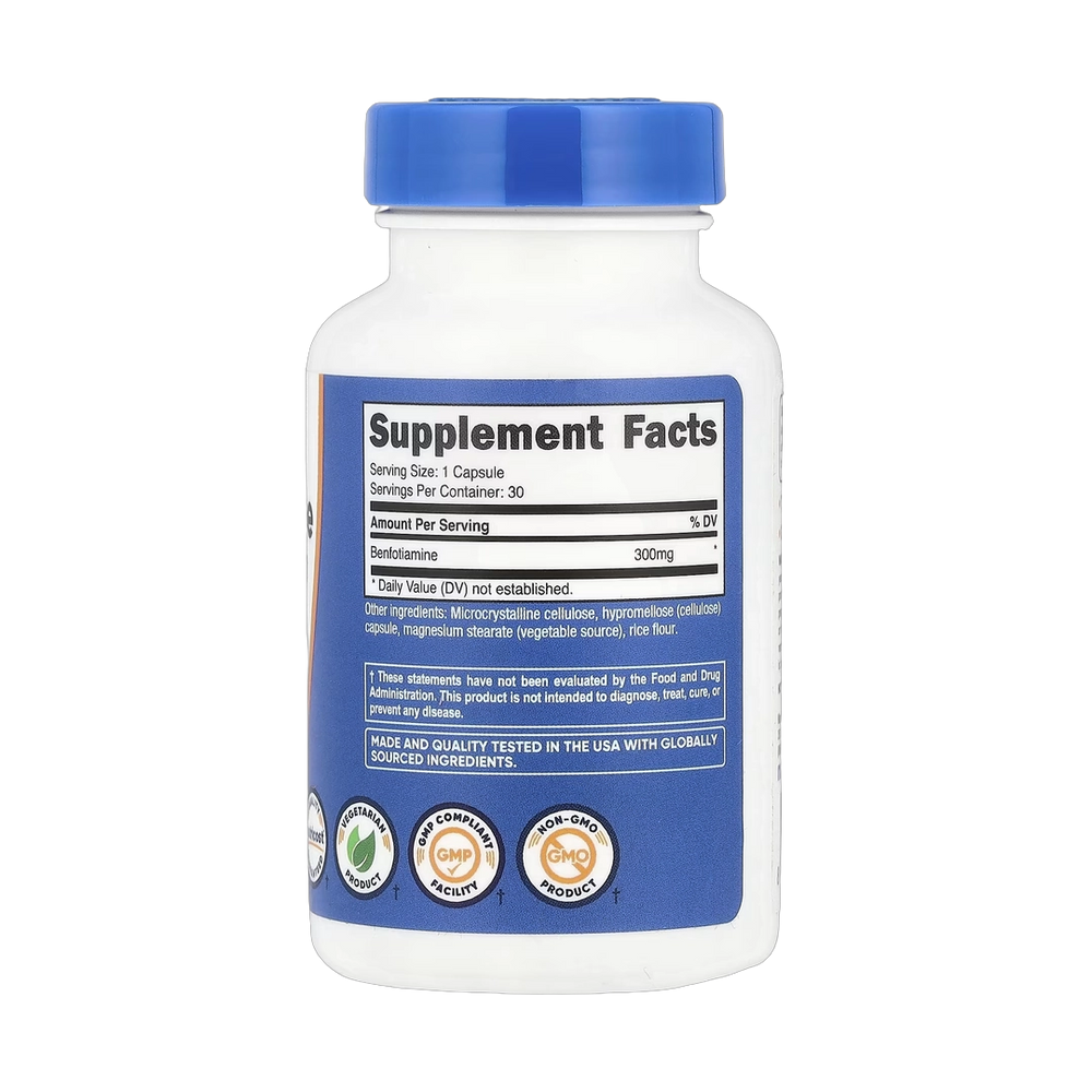 Nutricost, Benfotiamine, 300 mg, 30 Capsules