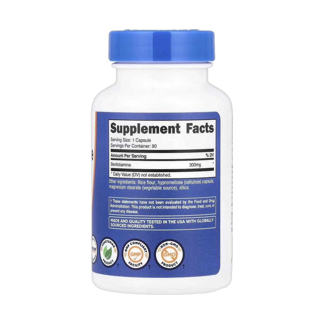 Nutricost, Benfotiamine, 300 mg, 90 Capsules