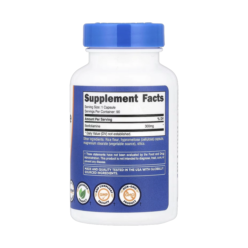 Nutricost, Benfotiamine, 300 mg, 90 Capsules