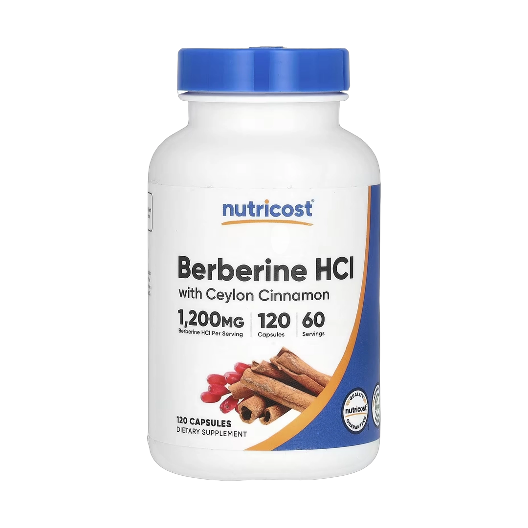 Nutricost, Berberine HCl With Ceylon Cinnamon, 120 Capsules