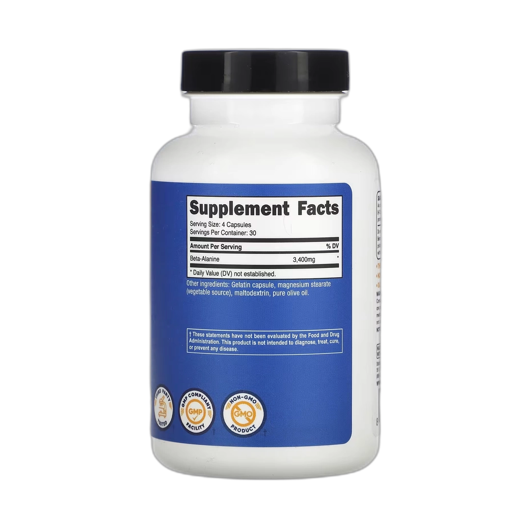 Nutricost, Beta-Alanine, 120 Capsules