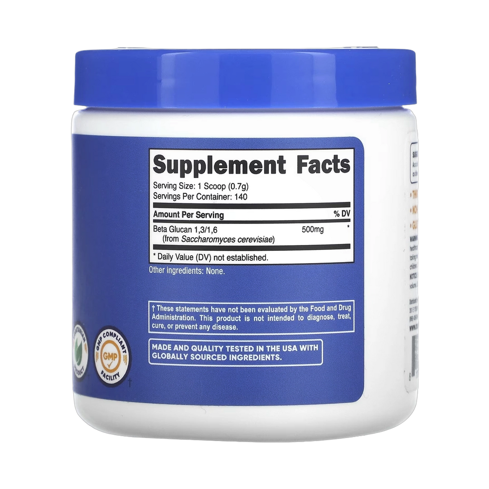 Nutricost, Beta Glucan 1,3/1,6, Unflavored, 3.5 oz, 100 g