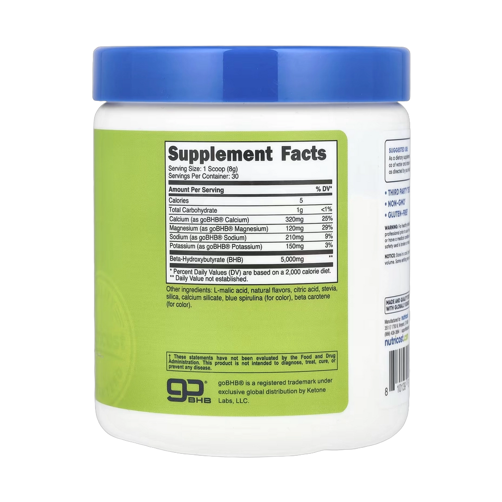 Nutricost, BHB Salts, goBHB®, Green Apple, 9 oz, 252 g