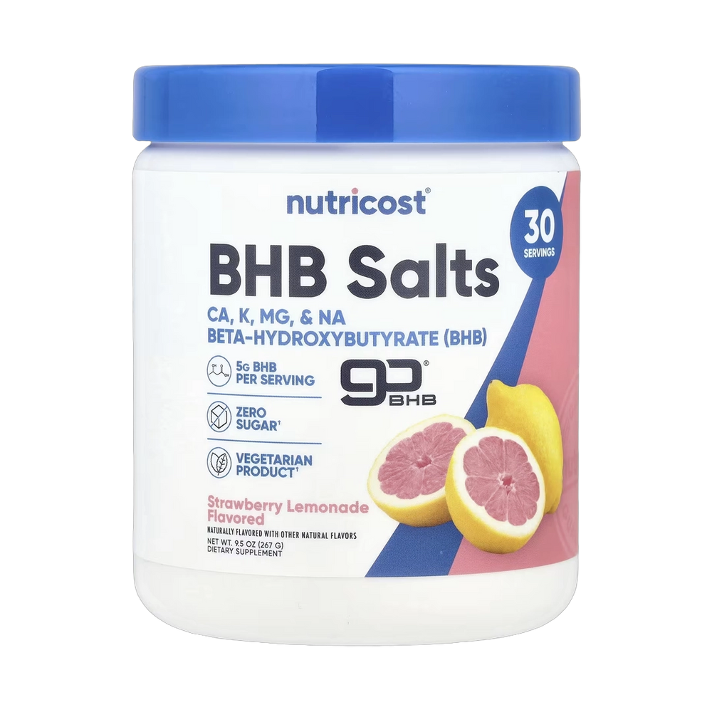 Nutricost, BHB Salts, goBHB®, Strawberry Lemonade, 9.5 oz, 267 g