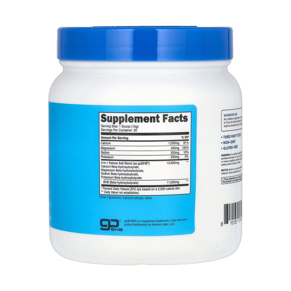 Nutricost, BHB Salts, goBHB®, Unflavored, 0.97 lb, 442 g