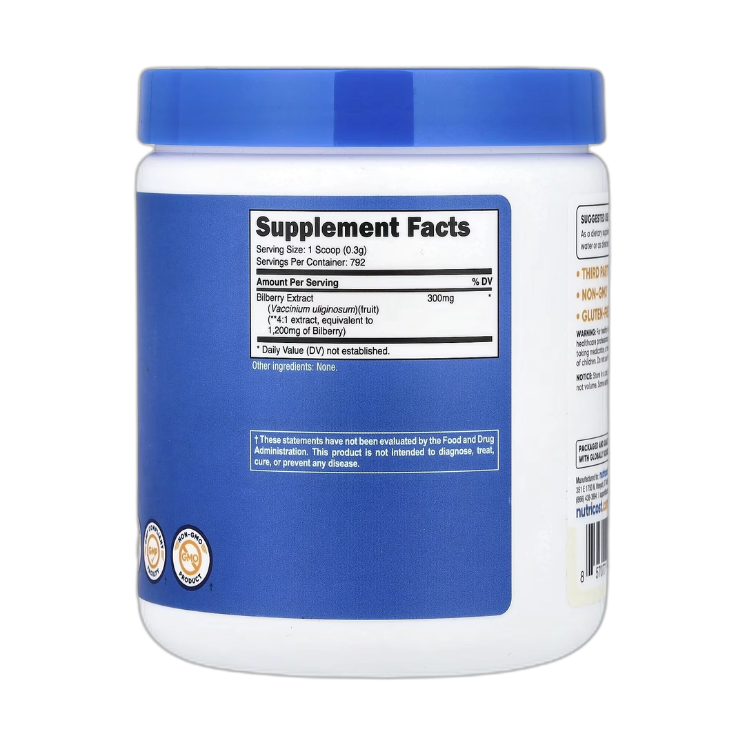 Nutricost, Bilberry Powder, Unflavored, 8.9 oz, 250 g