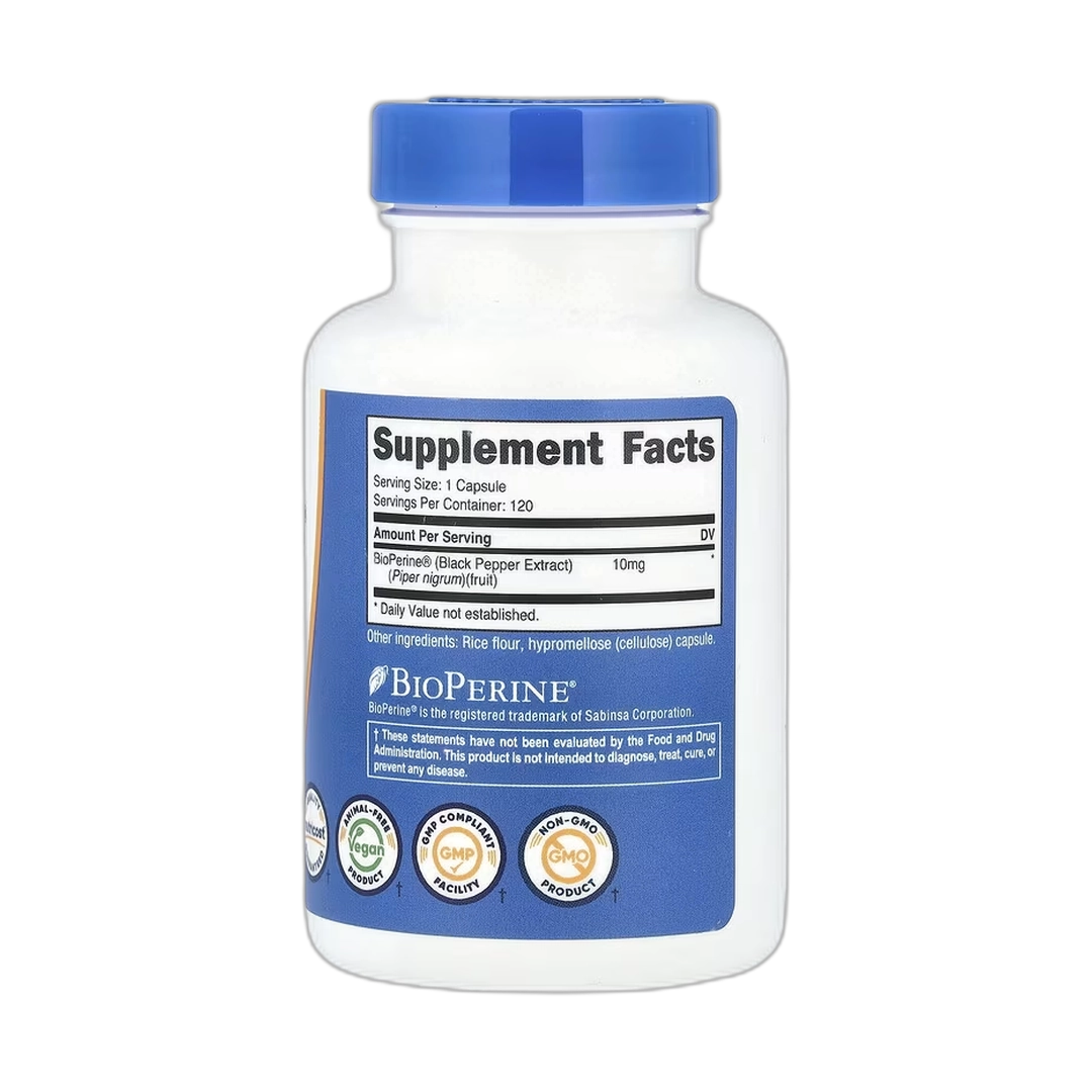 Nutricost, Bioperine, 10 mg, 120 Capsules