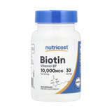 Nutricost, Biotin, 10,000 mcg, 30 Capsules