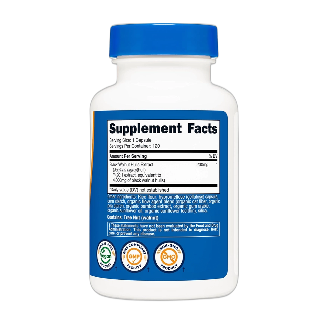 Nutricost, Black walnut Hulls, 4,000 mg, 120 Capsules