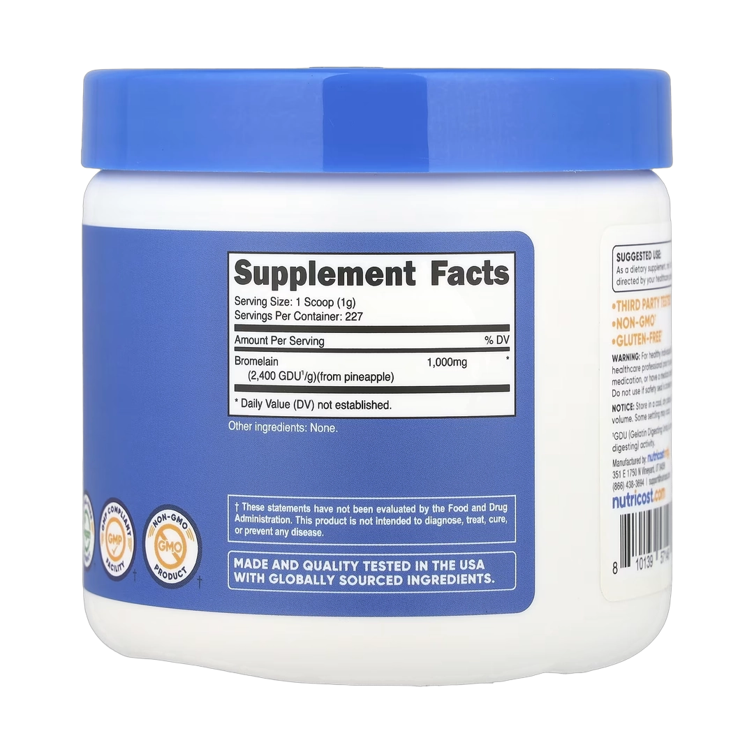 Nutricost, Bromelain, Unflavored, 8.1 oz, 227 g