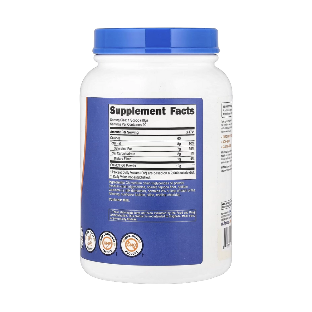 Nutricost, C8 MCT Oil Powder, Unflavored, 2 lb, 907 g