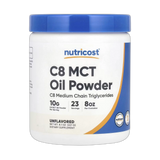 Nutricost, C8 MCT Oil Powder, Unflavored, 8.1 oz, 227 g
