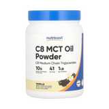 Nutricost, C8 MCT Oil Powder, Vanilla, 1 lb, 454 g