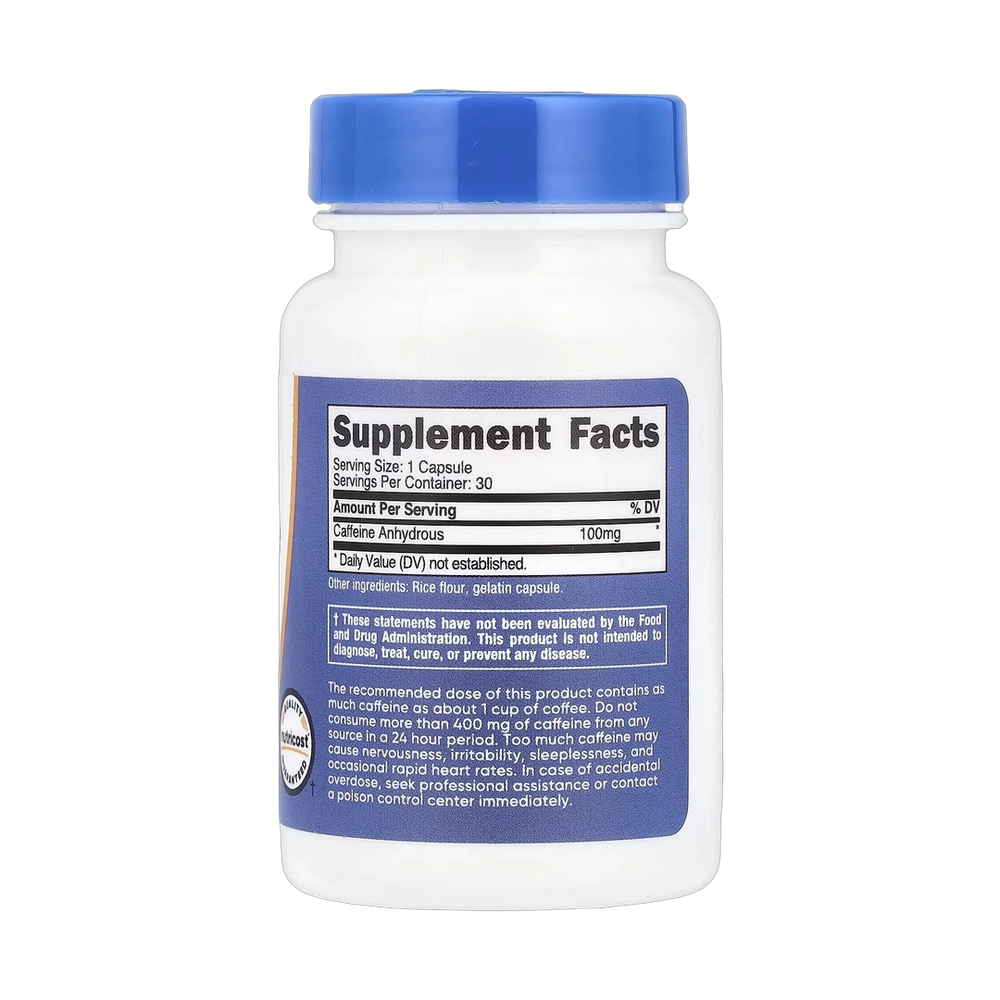 Nutricost, Caffeine, 100 mg, 30 Capsules