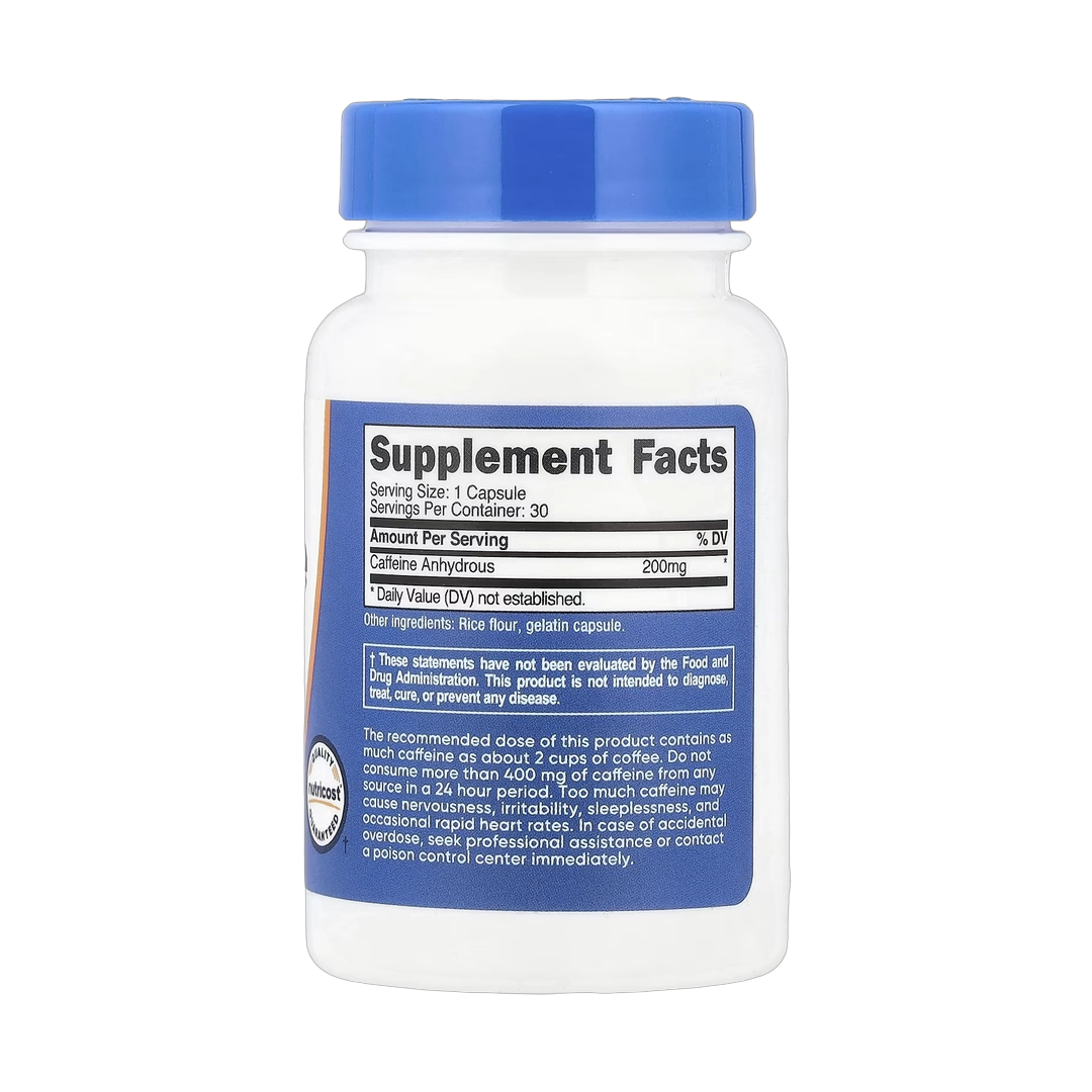 Nutricost, Caffeine, 200 mg , 30 Capsules