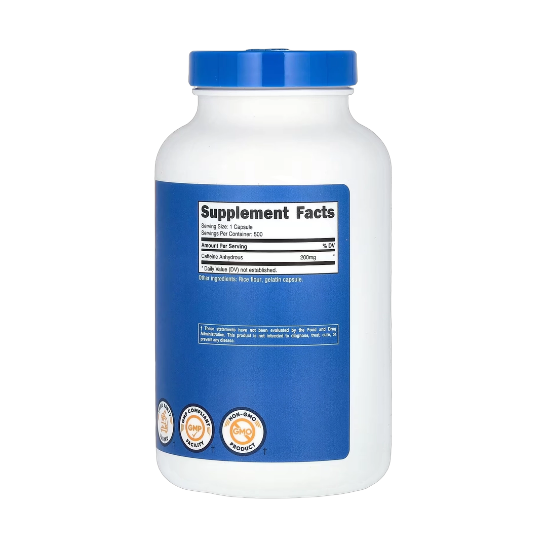 Nutricost, Caffeine, 200 mg, 500 Capsules
