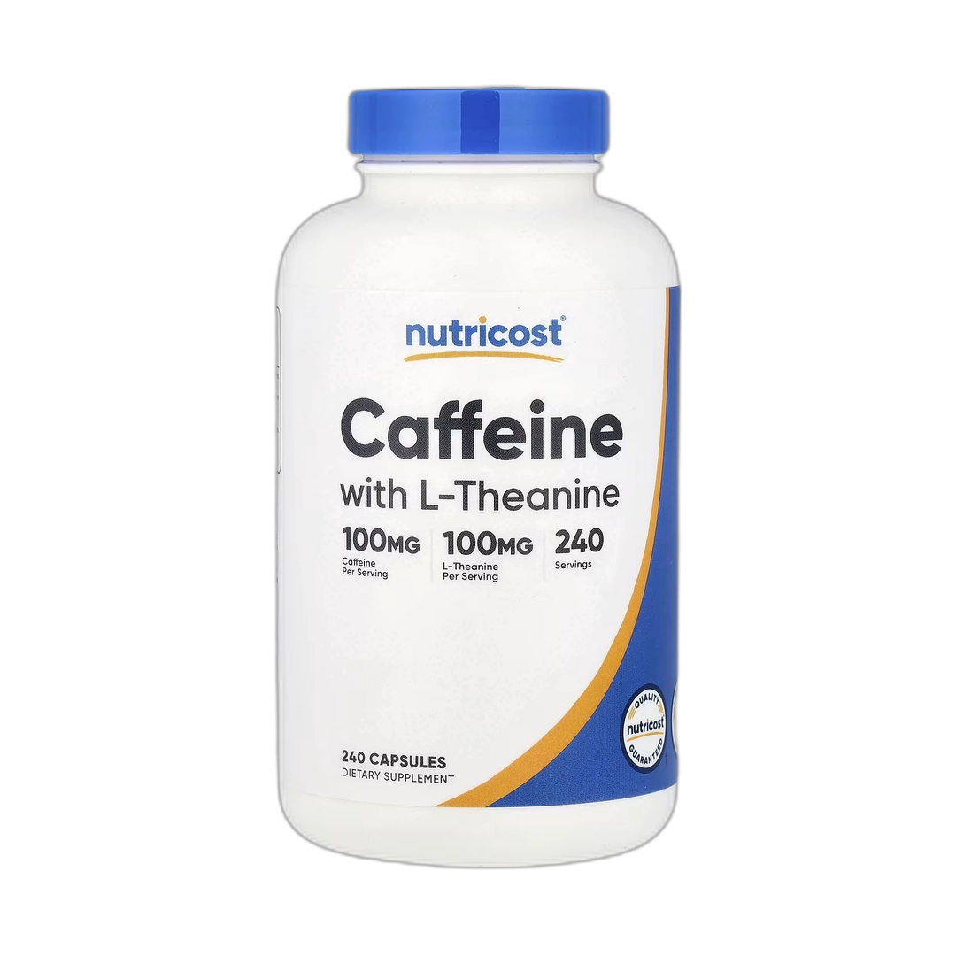 Nutricost, Caffeine with L-Theanine, 240 Capsules