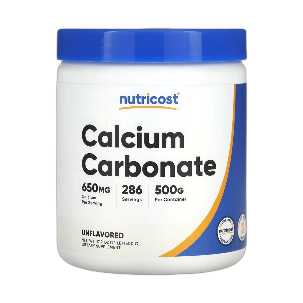 Nutricost, Calcium Carbonate, Unflavored, 1.1 lb, 500 g