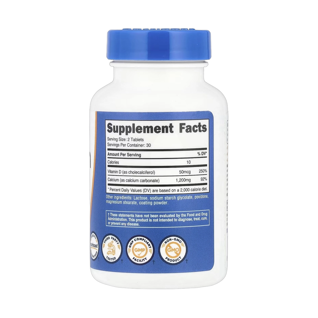 Nutricost, Calcium with Vitamin D, 60 Tablets