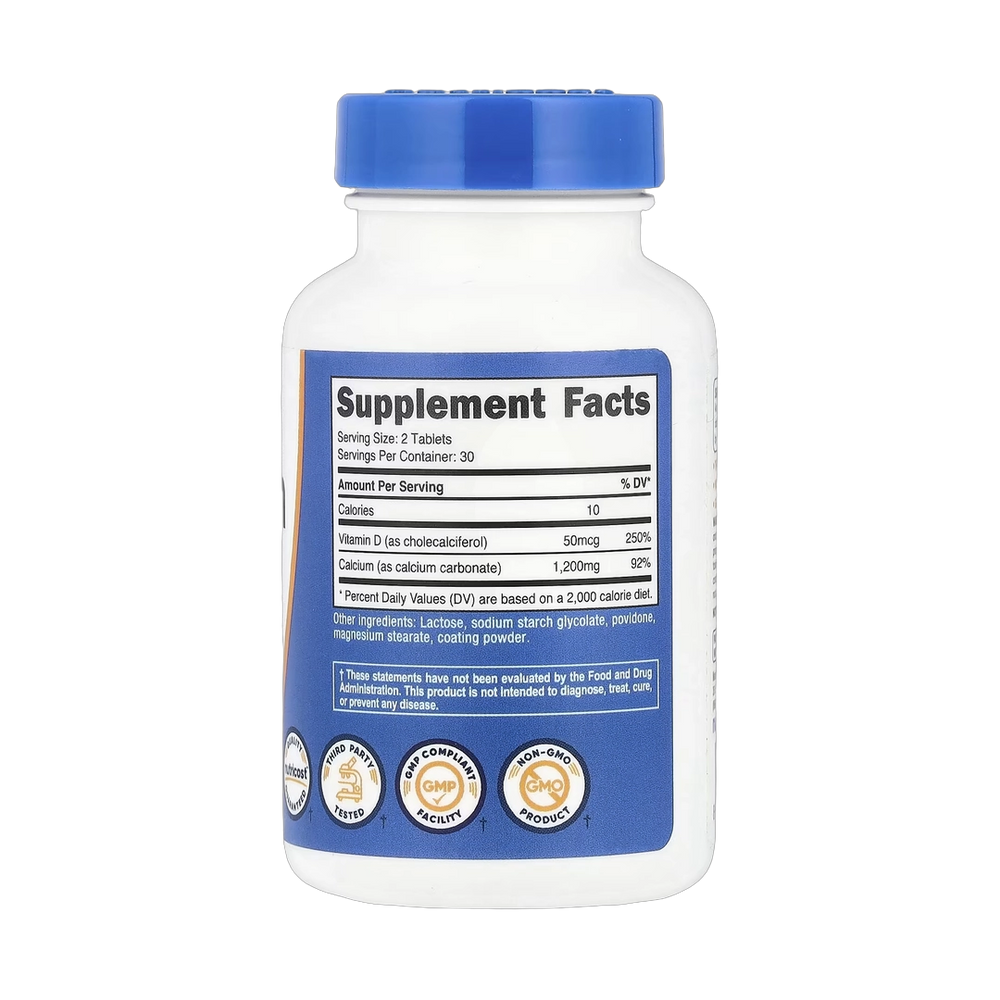 Nutricost, Calcium with Vitamin D, 60 Tablets