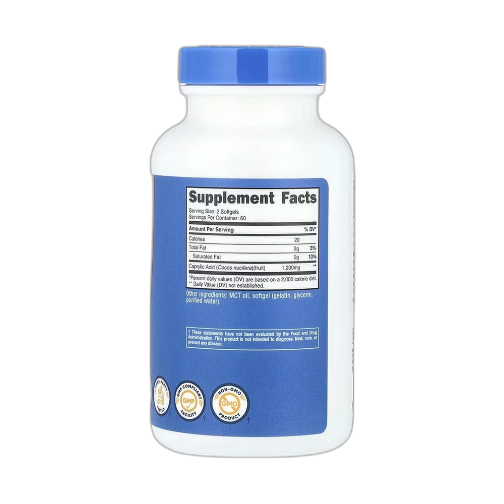 Nutricost, Caprylic Acid, 120 Softgels