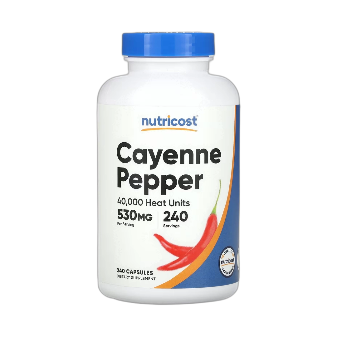 Nutricost, Cayenne Pepper, 40,000 Heat Units, 530 mg, 240 Capsules