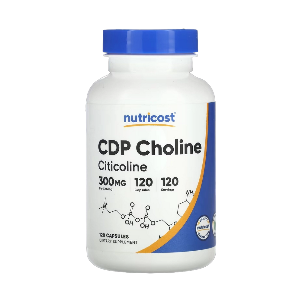Nutricost, CDP Choline, Citicoline, 300 mg, 120 Capsules