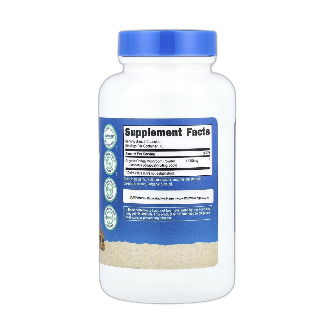 Nutricost, Chaga Mushroom, 150 Capsules