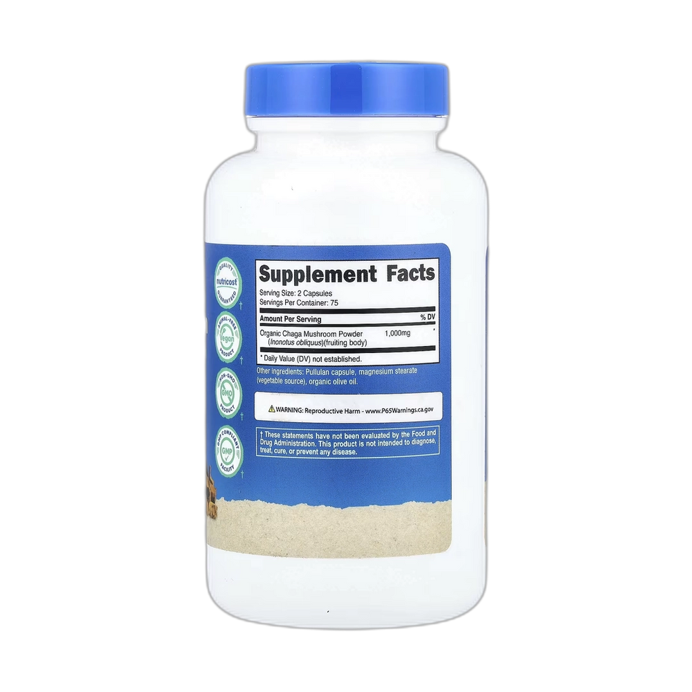 Nutricost, Chaga Mushroom, 150 Capsules