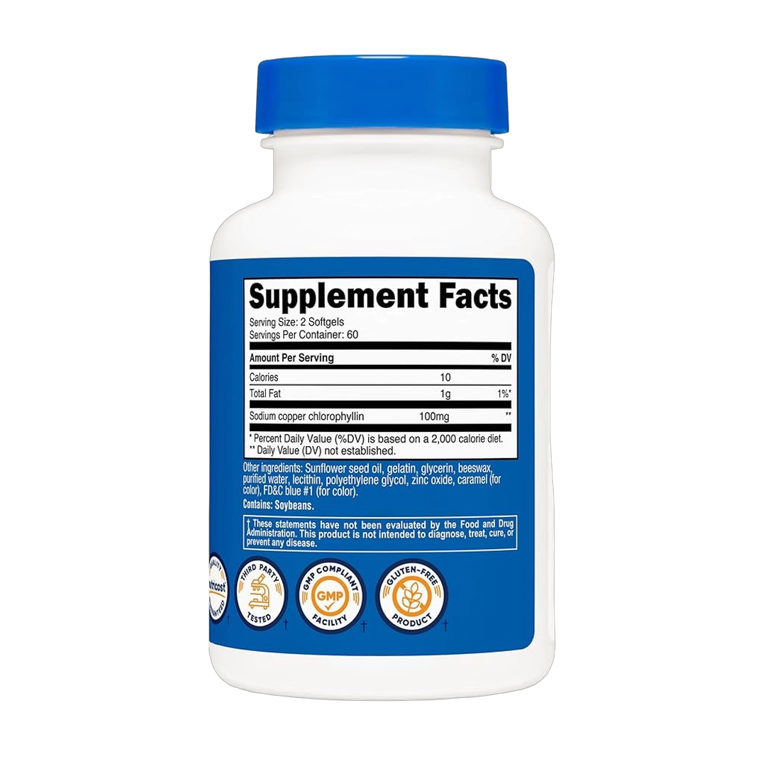 Nutricost, Chlorophyll, 100mg, 120 Softgels