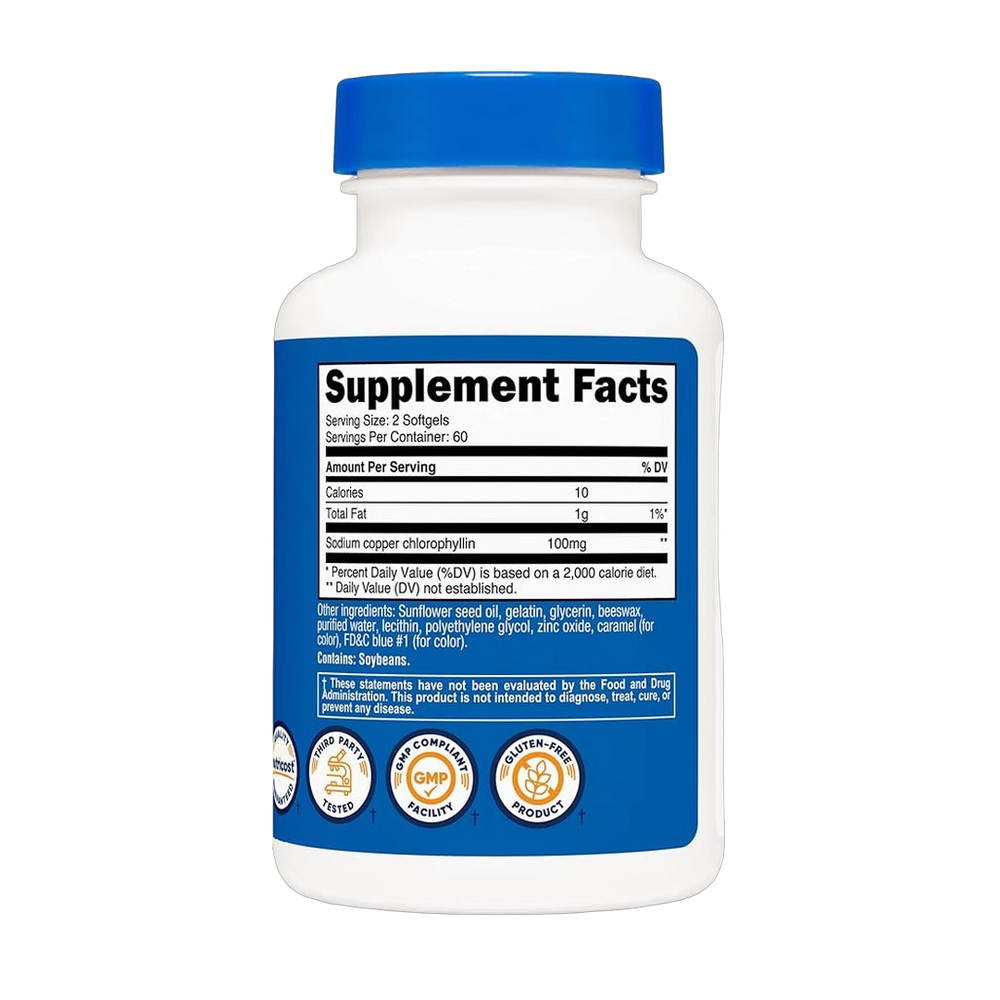 Nutricost, Chlorophyll, 100mg, 120 Softgels