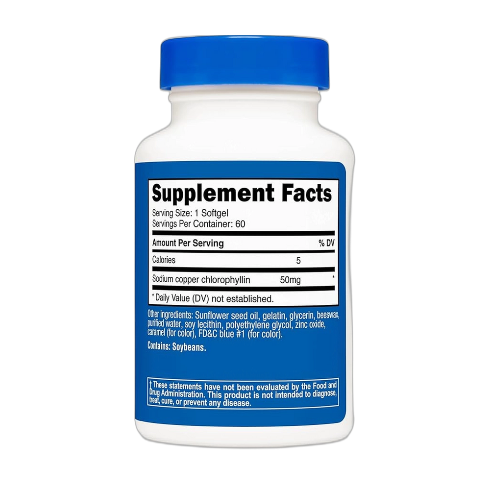 Nutricost Chlorophyll (50mg) 60 Softgels
