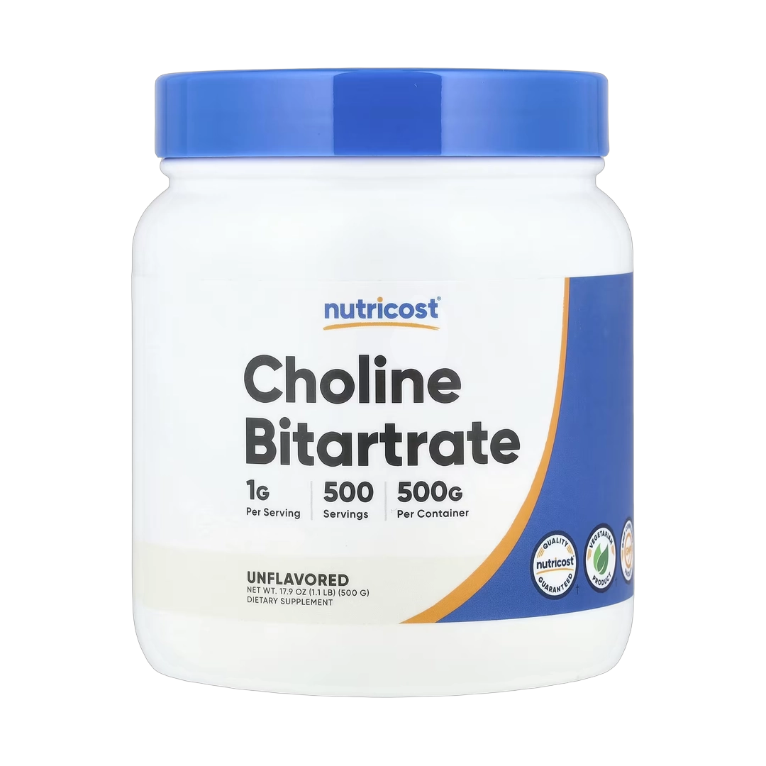 Nutricost, Choline Bitartrate, Unflavored, 17.9 oz, 500 g
